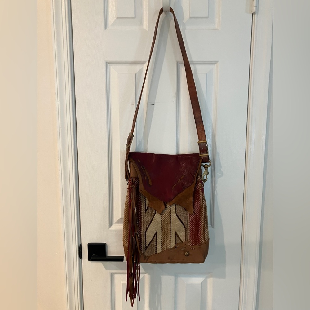 Santa Fe Scout Collection Navajo Blanket and Leather Handmade Southwest Style